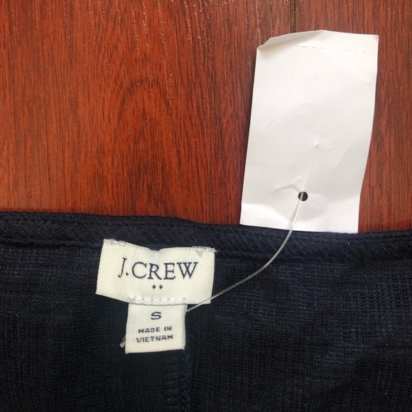 NWTS J. Crew Button up Navy Tie Up Short Sleeve Size Small Cotton and  s… - Picture 5 of 8